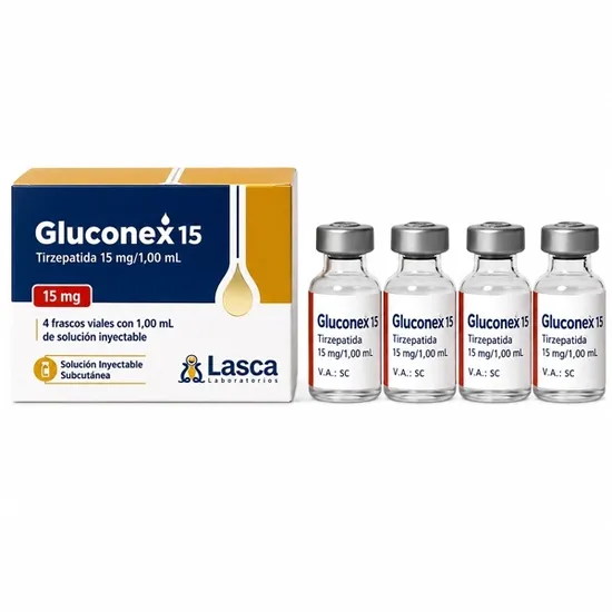 Tirzepatida Gluconex 15MG/1ML - 4 Ampolas — imagem do produto