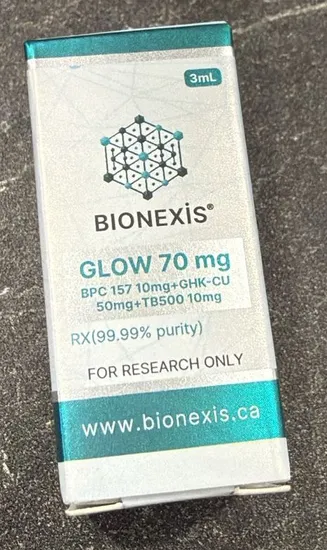 Pept Glow 70MG Po GHK-Cu+TB500+BCP157 + Agua — imagem do produto