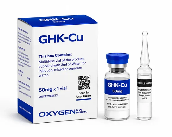 Peptideo Ghkcu 50MG Oxygenkw (1 Vial + Agua 2ML) (Atacado) — imagem do produto
