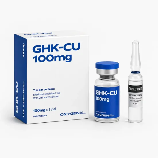 Peptideo Ghkcu 100MG Oxygenkw (1 Vial + Agua 2ML) (Atacado) — imagem do produto