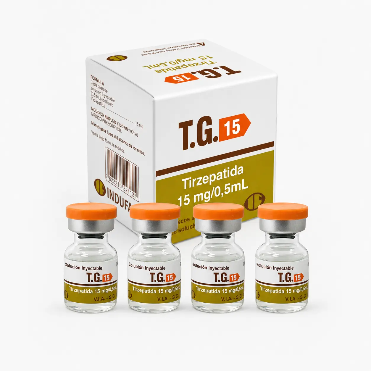 Tirzepatida T.G. 15mg (4 ampolas 0,5ml) — imagem do produto