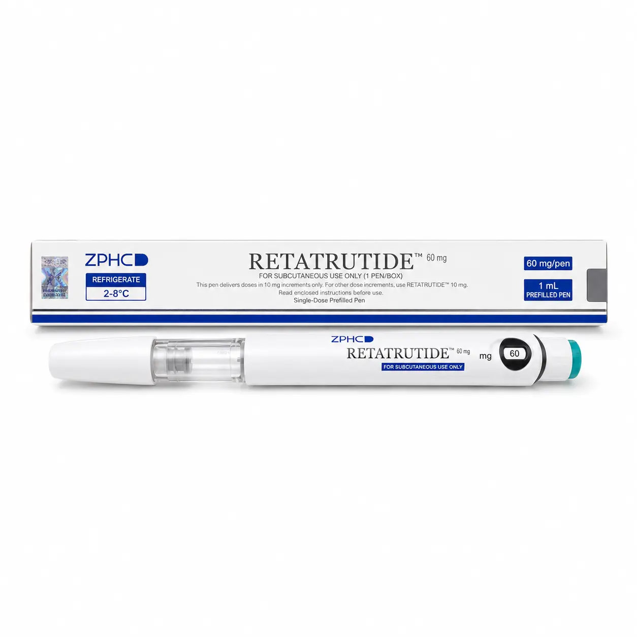 Retatrutide ZPHC 60mg (caneta diluida apos ativaçao) — imagem do produto