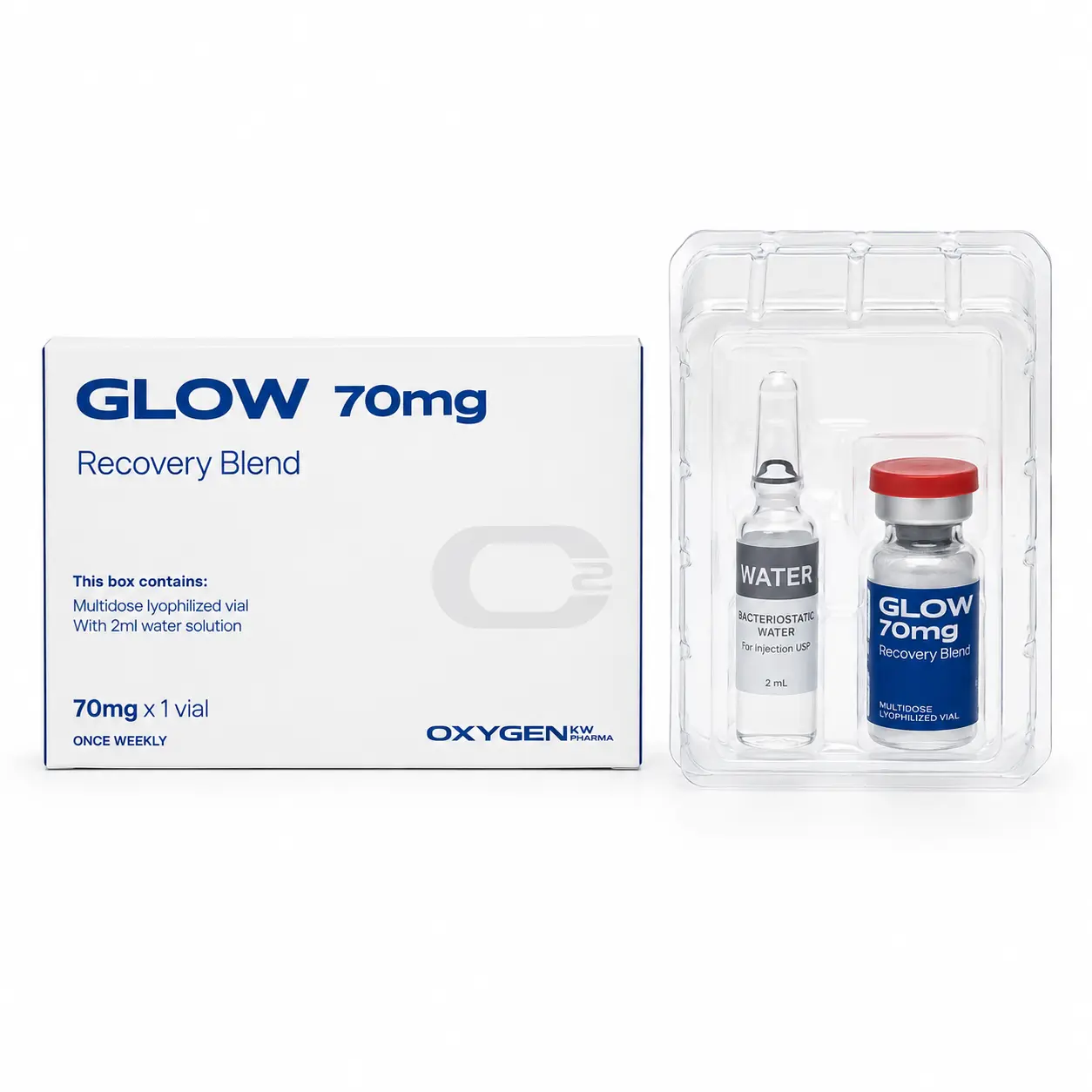 PEPTIDEOS OXYGENKW GLOW 70MG (GHK-CU 50 + TB500 10 + BCP157 10) — imagem do produto