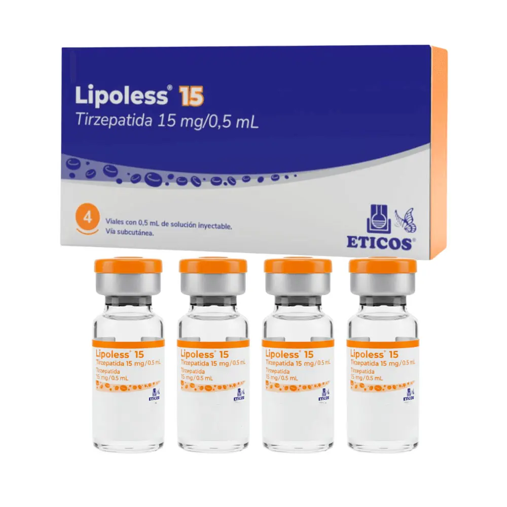 Tirzepatida Lipoless 15mg  (4 ampolas 0,5ml) — imagem do produto