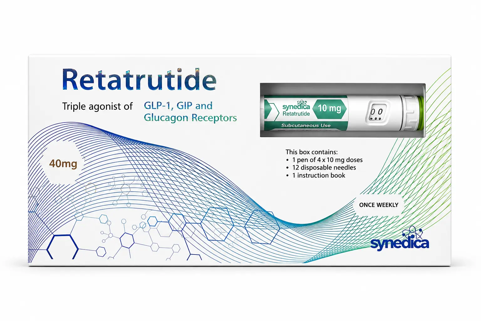 Retatrutida Synedica 40mg (caneta/branca) — imagem do produto