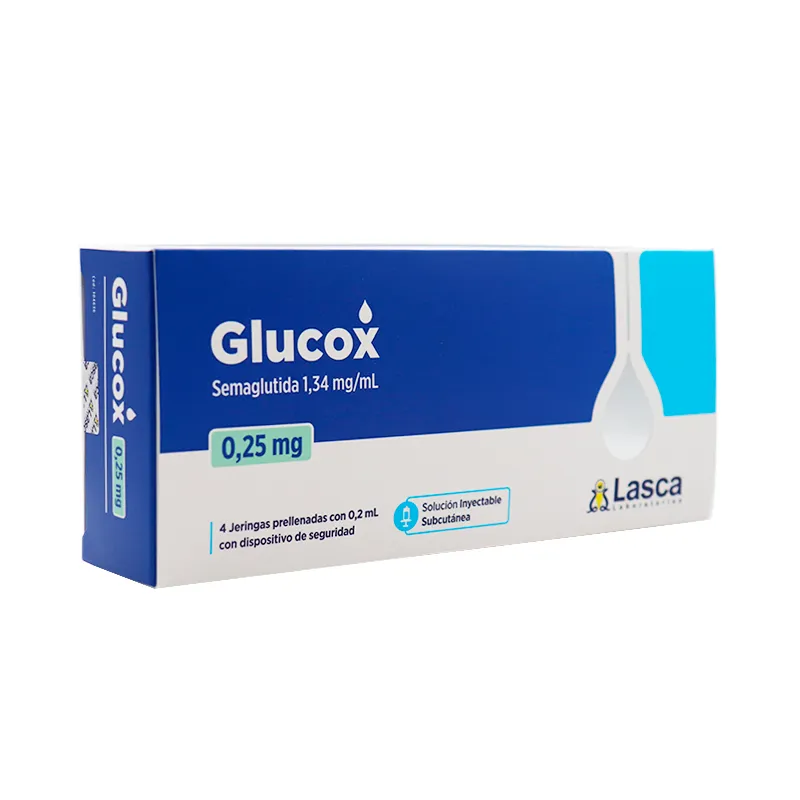Glucox · Semaglutida · 1.34 mg · 4 jeringas — embalagem do produto