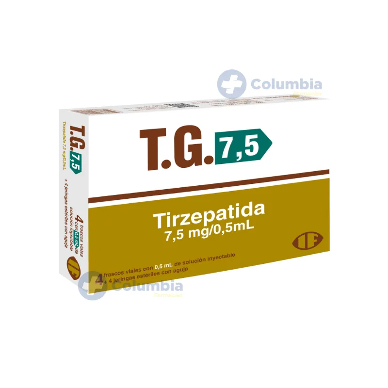 T.G. · Tirzepatida · 7.5 mg — embalagem do produto