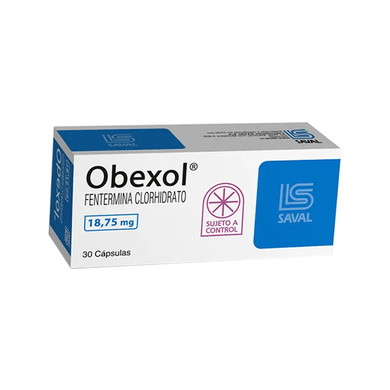 Obexol · Fentermina · 30 comprimidos — embalagem do produto