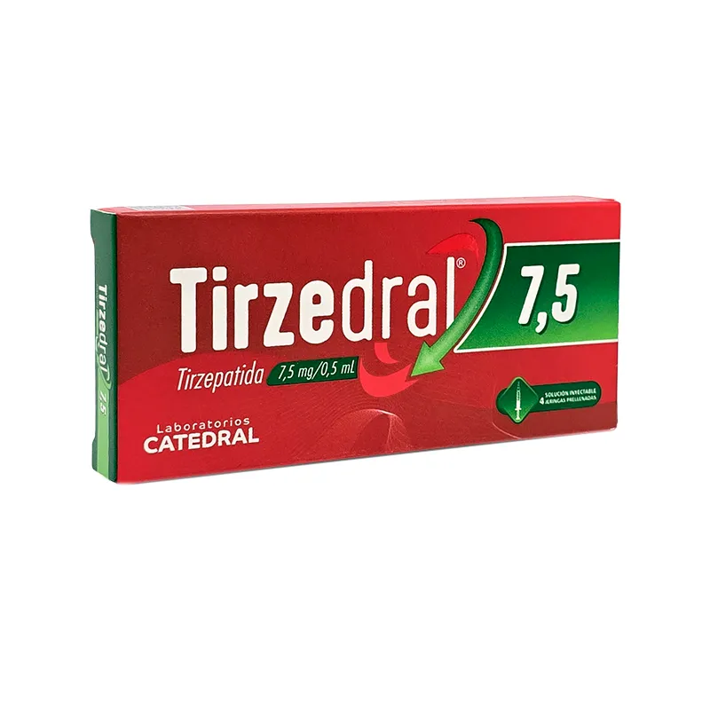 Tirzedral · Tirzepatida · 7.5 mg · 4 jeringas — embalagem do produto