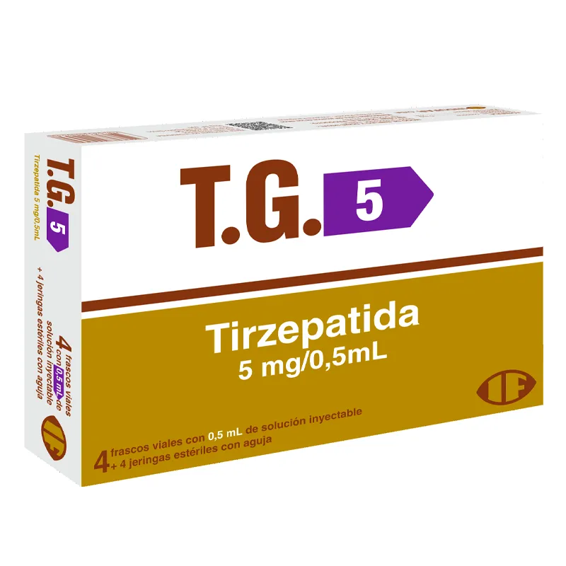 T.G. · Tirzepatida · 5 mg — embalagem do produto