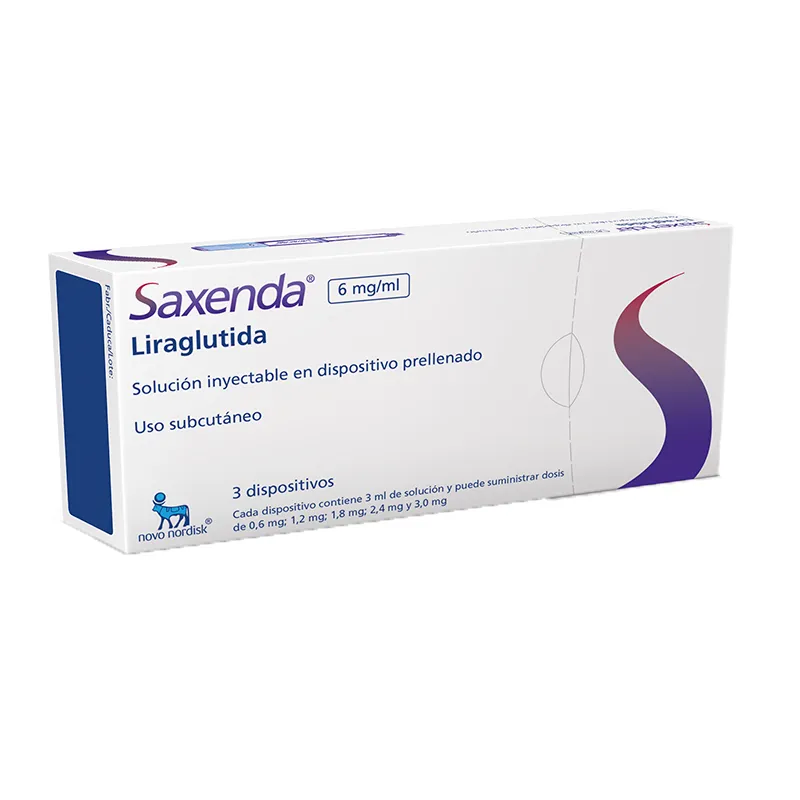 Saxenda · Liraglutida · 6 mg — embalagem do produto