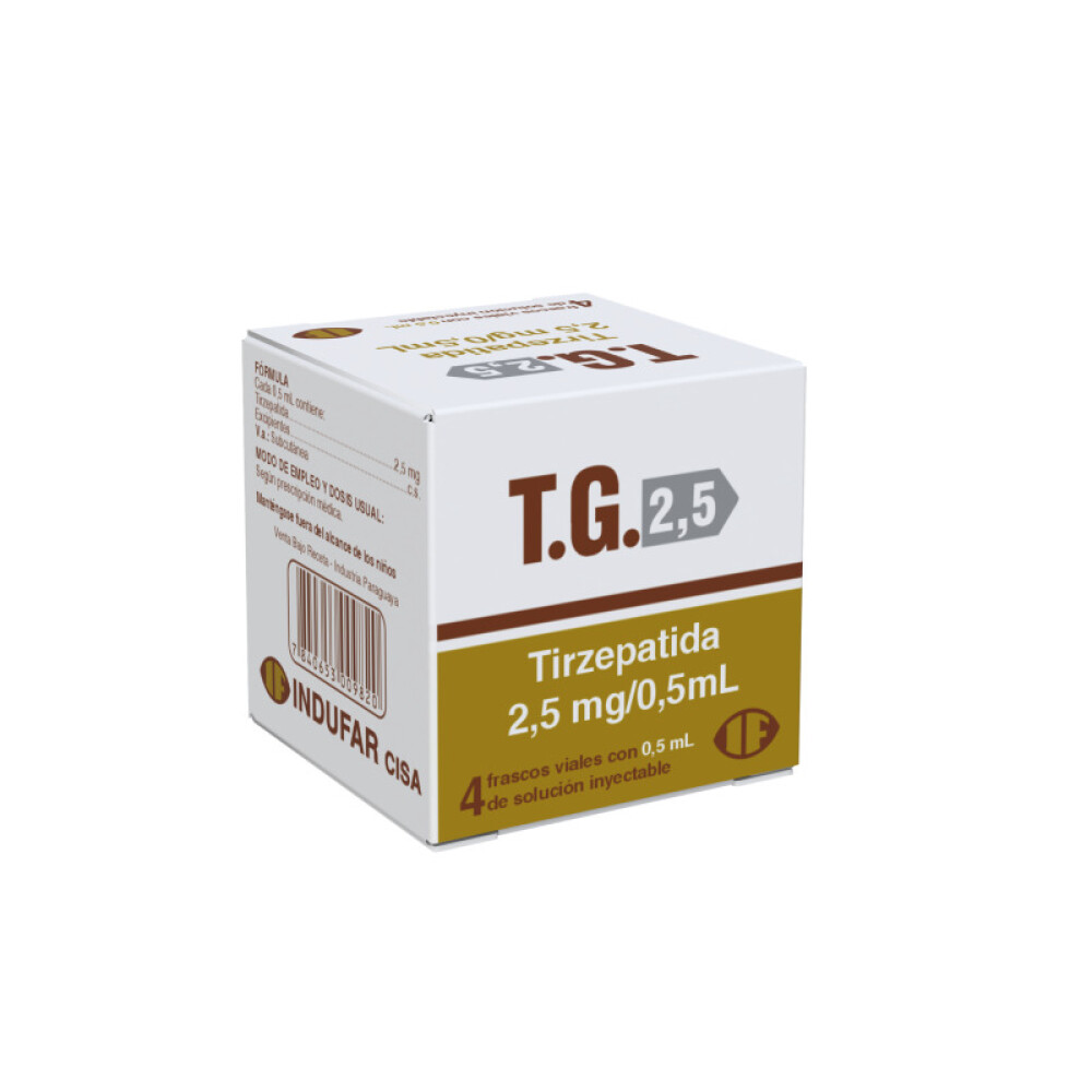 T.G. · Tirzepatida · 2.5 mg — embalagem do produto