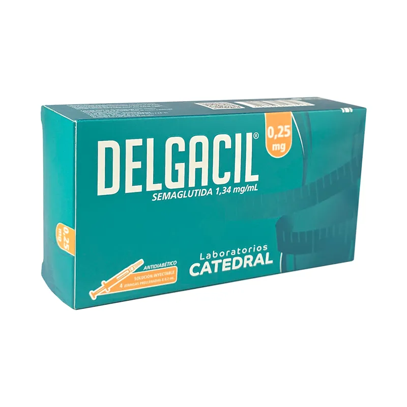 Delgacil · Semaglutida · 0.25 mg · 4 jeringas — embalagem do produto