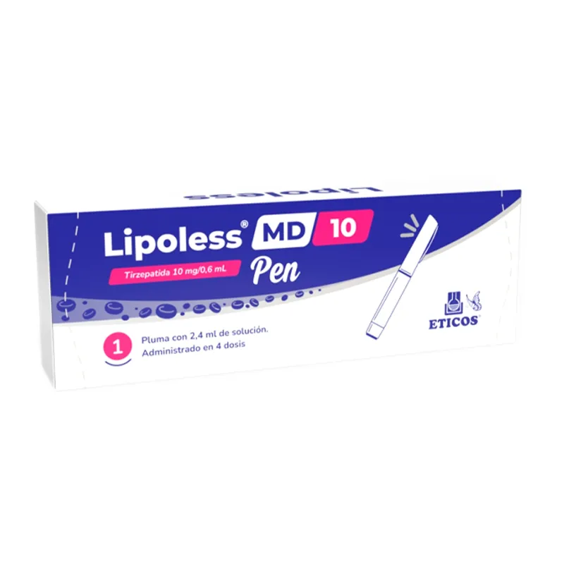 Lipoless · Tirzepatida · 10 mg · 1 jeringa — embalagem do produto