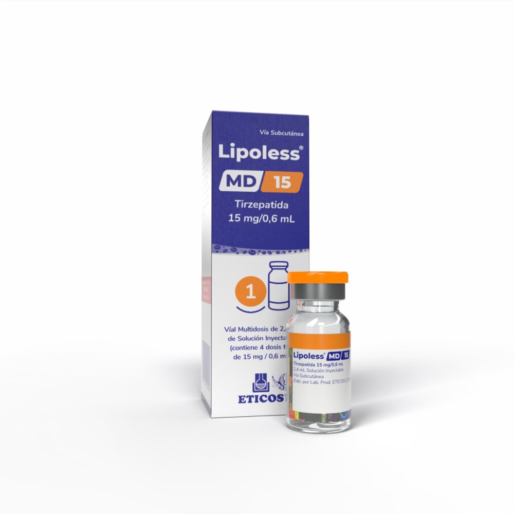 Lipoless · Tirzepatida · 15 mg — embalagem do produto