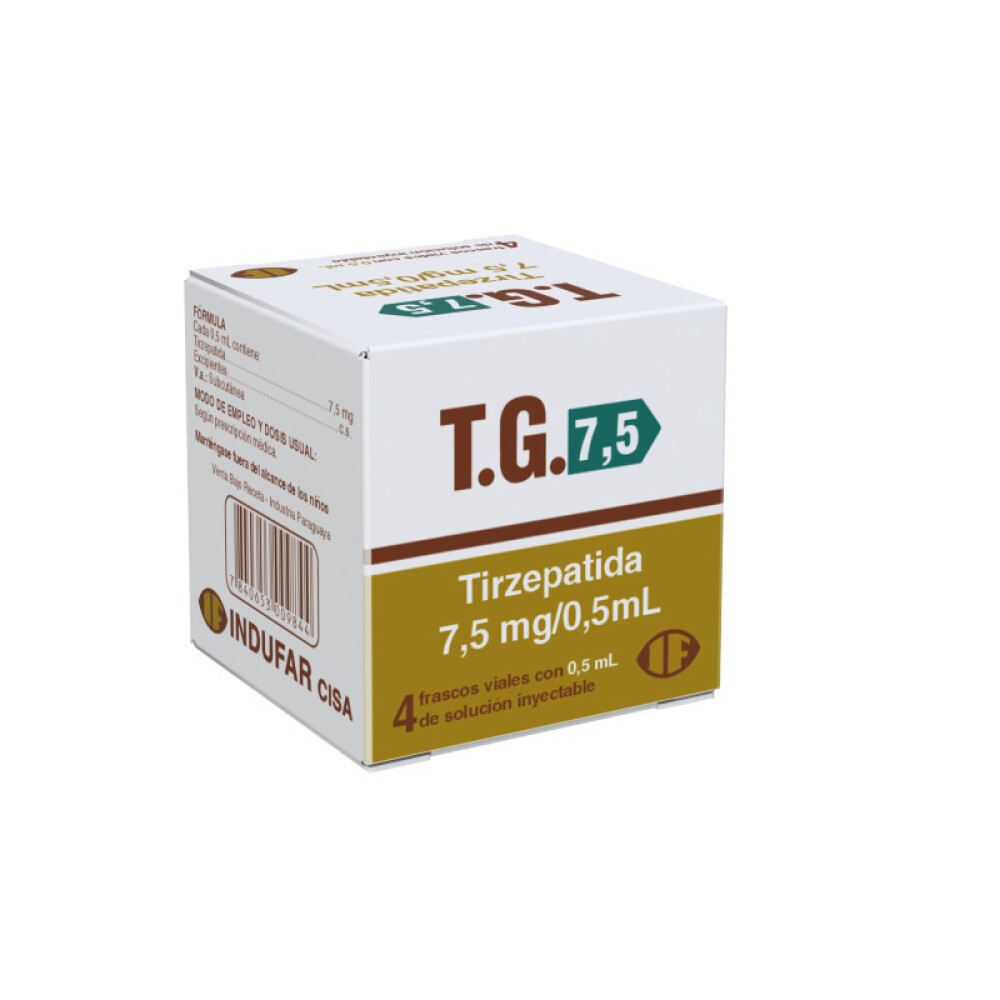 T.G. · Tirzepatida · 7.5 mg — embalagem do produto