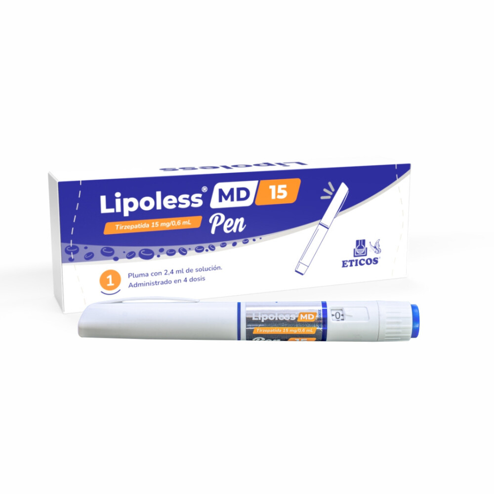 Lipoless · Tirzepatida · 15 mg — embalagem do produto
