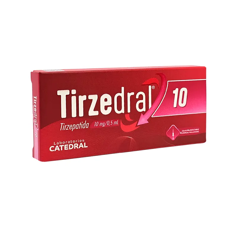Tirzedral · Tirzepatida · 10 mg · 4 jeringas — embalagem do produto