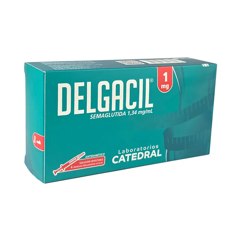 Delgacil · Semaglutida · 1 mg · 4 jeringas — embalagem do produto