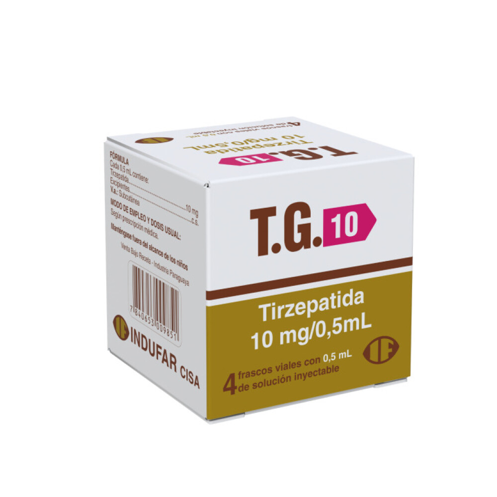 T.G. · Tirzepatida · 10 mg — embalagem do produto