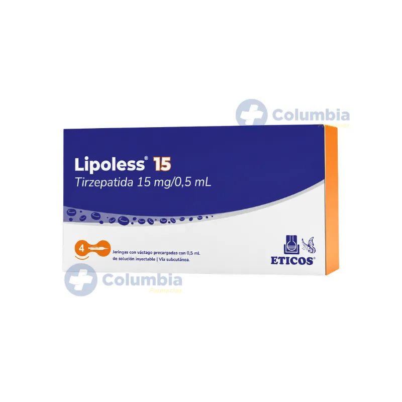 Lipoless · Tirzepatida · 15 mg — embalagem do produto