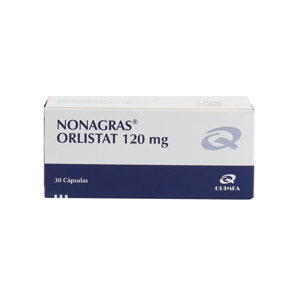 Nonagras · Orlistat · 120 mg · 30 caps. — embalagem do produto