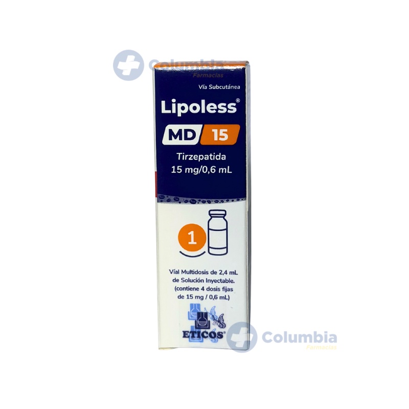 Lipoless · Tirzepatida · 15 mg — embalagem do produto