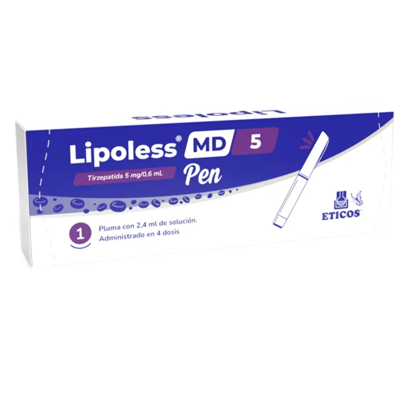 Lipoless · Tirzepatida · 5 mg · 1 jeringa — embalagem do produto