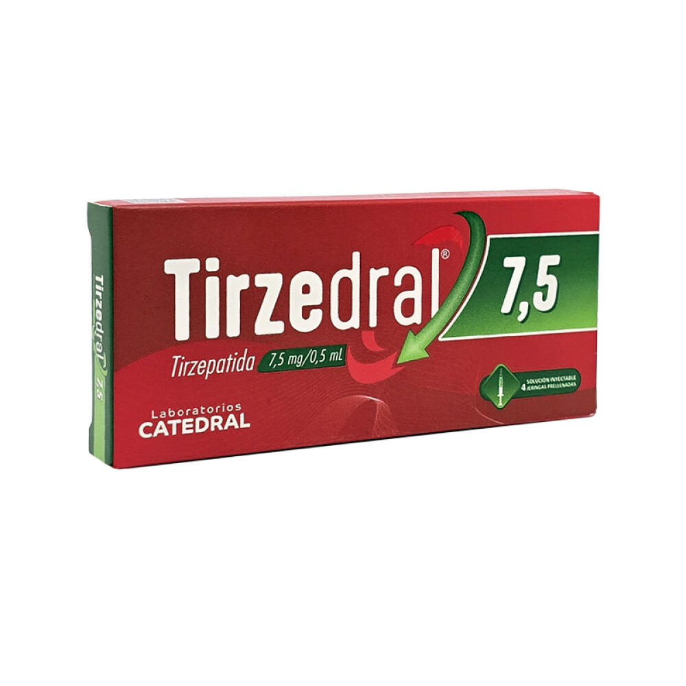 Tirzedral · Tirzepatida · 7.5 mg · 4 jeringa — embalagem do produto